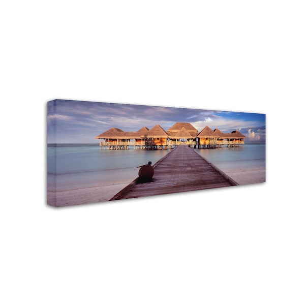 David Evans 'The Spa-Gili Lankanfushi' Canvas Art,8x24